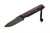 JP Bladesmithing - Fang XL - 3.125" AEB-L Fixed Blade W/ Purple Haze Dymalux Handle & Black Leather Sheath