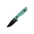 Aux Mfg Runt XL Fixed Blade, Tiffany Blue G10, PVD 14C28N - AUX012TIF