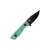 Aux Mfg Runt XL Fixed Blade, Tiffany Blue G10, PVD 14C28N - AUX012TIF