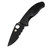 Spyderco Tenacious Lightweight, Black FRN / Black Oxide 8Cr13MoV, Partially Serrated - C122PSBBK