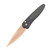 ProTech Newport - Black Aluminum w/ Carbon Fiber Inlays / Rose Gold CPM-S35VN - 3416-RG