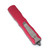 Microtech Dirac Delta Double Edge, Distressed Red Aluminum / Stonewashed M390 - 227-10RD