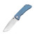 McNees Knives MAC2 Matte Blue Anodized Titanium, Stonewash 20CV