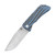 McNees Knives MAC2 Matte Blue Old Glory Titanium, Stonewash 20CV