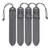 Vanquest 5" MOLLE Sticks 4pk Wolf Gray - 99MS5X4-WG