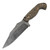 Stroup Knives TU2 Tactical Use Fixed Blade Knife 4.25" 1095 Clip Point Milled Black/Tan G10 Kydex Sheath