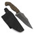 Stroup Knives TU2 Tactical Use Fixed Blade Knife 4.25" 1095 Clip Point Milled Black/Tan G10 Kydex Sheath