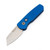 ProTech Runt 5 Reverse Tanto - Textured Blue Aluminum - Stonewash CPM-20CV - R5205-Blue