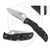 Spyderco Endela, Thin Blue Line / Satin VG-10, Partially Serrated - C243FPSBKBL