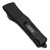 Microtech Combat Troodon Tanto, Black Aluminum / Black M390, Fully Serrated - 144-3T