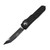 Microtech UTX-85 Tanto Tactical, Black Aluminum / Black M390, Partially Serrated - 233-2T