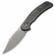 WE Knife Snick, Gray Stonewash CPM-20CV / Titanium Handles w/ Marble Carbon Fiber Inlays - WE19022F-2