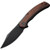 WE Knife Snick, Black Stonewash CPM-20CV / Titanium Handles with Cuibourtia Wood Inlays - WE19022F-3
