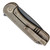 We Knife Elementum, CPM-20CV Black Stonewash Blade, Bronze Titanium Handles - WE18062X-4