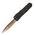 Microtech UTX-85 Double Edge Signature Series, Carbon Fiber Top / Bronze Apocalyptic M390 - 232-13APCFS