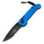 Microtech LUDT, Blue Aluminum / Black M390, Partially Serrated - 135-2BL