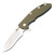 Hinderer Knives XM-18 3.5" Gen 6 Recurve Tri-Way, Blue Stonewash Titanium Lockside, OD Green G10 Scale, Stonewash CPM 20CV