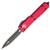 Microtech Ultratech Double Edge, Red Aluminum / Black M390, Fully Serrated - 122-3RD