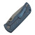 McNees MAC2 3.5, Blue Anodized "Fastback" Pattern Milled Titanium Scales / Stonewash Magnacut