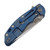 Hinderer Knives XM-18 3.5" Spanto Tri-Way S45VN Stonewash Finish, Stonewash Blue Frame /Blue G10