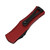 Microtech Hera Double Edge, Red Aluminum / Black M390, Fully Serrated - 702-3RD