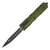 Microtech Dirac Double Edge, OD Green Aluminum / Black M390, Fully Serrated - 225-3OD