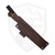LT Wright Shemanese Matte Brown Burlap Micarta, Satin AEB-L - Leather Sheath