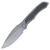 Microtech ANAX Drop Point, Bead Blasted Titanium Integral - Carbon Fiber Inlays / Bead Blasted M390 - 190C-7CFITI