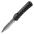 Microtech Glykon Bayonet, Bead Blast Titanium & Black Aluminum / Full Serrated Stonewash M390 - 184-12