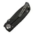 Spartan Blades Harsey 4" Folder, Black PVD Titanium & Black PVD S45VN - SF5BK, Closed, Clip Side