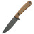 American Blade Works Fixed Blade Brown Micarta, Stonewash MagnaCut