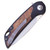 3LegDog Knives W5 Standard Drop Point Black G10 and Wood Burl, Hand Satin MagnaCut