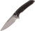Ferum Forge Stinger Button Lock, Blasted Titanium w/ Shredded Carbon Fiber Inlay / Blasted Nitro-V