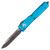 Microtech Ultratech Drop Point, Turquoise Aluminum / Apocalyptic Stonewash - 121-10APTQ