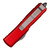 Microtech UTX-85 Drop Point, Red Aluminum / Apocalyptic Stonewash M390 - 231-10APRD