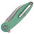 ABW American Blade Works Model 1 (V6) Wharncliffe Liner Lock, Jade G10 / Stonewash CPM MagnaCut