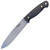 LT Wright Shemanese Black Canvas Micarta, Satin A2 - Leather Sheath