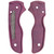 RC Bladeworks Custom Scales for Spyderco Lil Native, Burgundy Canvas Micarta w/ Black Burlap Inlay