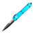 Microtech Ultratech Bayonet, Turquoise Aluminum / Black M390 - 120-1TQ