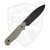 ESEE Laser Strike Green Micarta, Black 1095HC - LSP