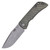 McNees MAC2 3.5, Atomic Green Finish "Fastback" Pattern Milled Titanium Scales / Atomic Stonewash Magnacut
