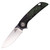 3LegDog Custom Model W5 Midi Drop Point Black G10 and Green Stabilized Wood Burl, Hand Satin MagnaCut