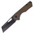 Brian Brown *REC Exclusive* Yeager-M Flipper V3, Bronze Jigged Titanium, Zirconium Accents / Black PVD M390