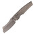 Berg Blades Button Barber, Dark Blast Titanium / Dark Stonewash M390