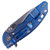 Hinderer Knives XM-18 3.5" Tri-Way Slicer, Red G10 / Stonewash Blue Finish / Stonewash CPM S45VN