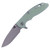 Hinderer Knives XM-18 3.5" Tri-Way Slicer, Translucent Green G10 / Battle Blue Finish / Working Finish CPM S45VN