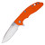 Hinderer Knives XM-18 3.5" Spearpoint Tri-Way, Stonewash Blue Finish, Orange G10 / CPM S45VN