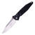 Microtech Socom Elite Manual Drop Point Black Aluminum / Partial Serration Stonewash M390MK - 160-11