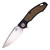 3LegDog Model H4 Standard #24-02 Black G10 with Tigerback G-Carta Inlay / Harpoon Hand Satin CPM MagnaCut (#4)