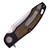 3LegDog Model H4 Standard #24-02 Black G10 with Tigerback G-Carta Inlay / Harpoon Hand Satin CPM MagnaCut (#4)